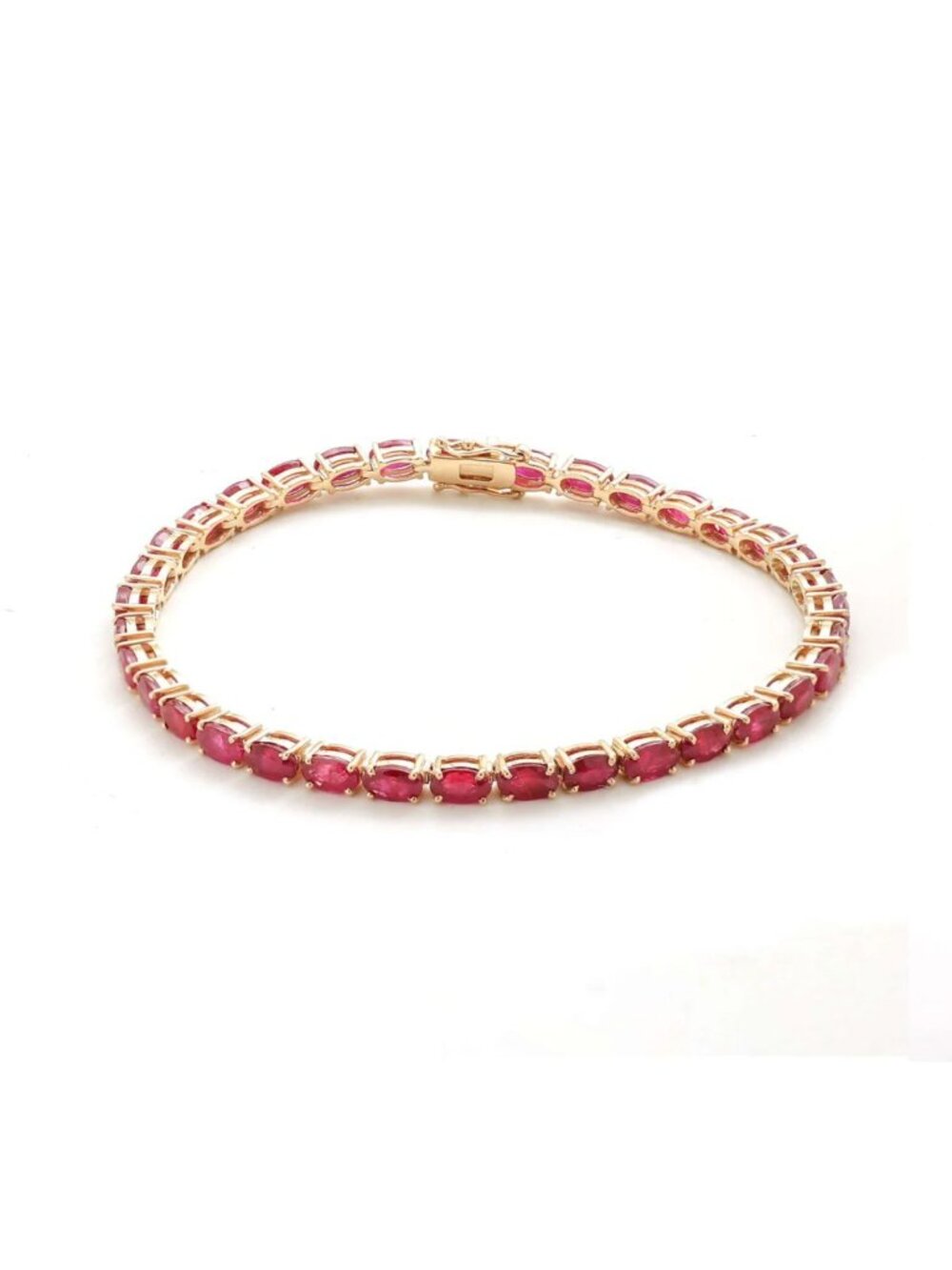 Ruby Radiance 14K (Custom) Yellow Gold Tennis Bracelet